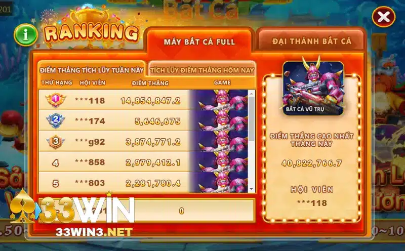 Khuyến mãi đại thánh bắn cá 33win