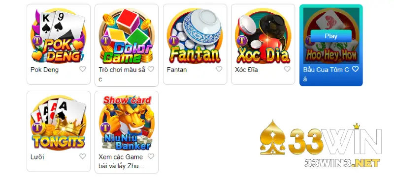 Truy cập bầu cua tôm cá 33win