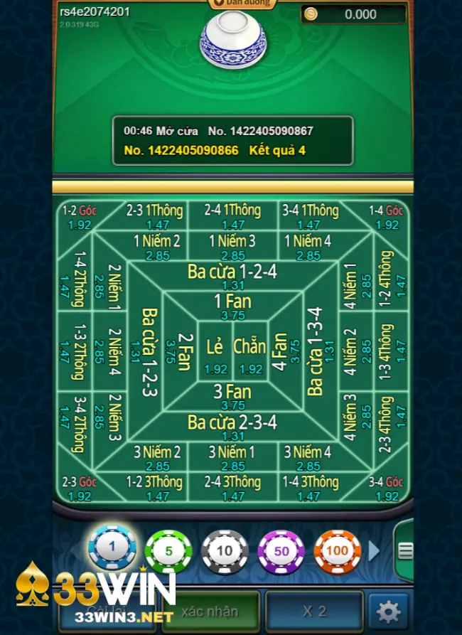 Luật chơi Fantan 3D 33win